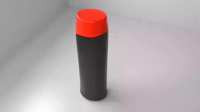 Orange Black Plastic Shampoo Bottle 15