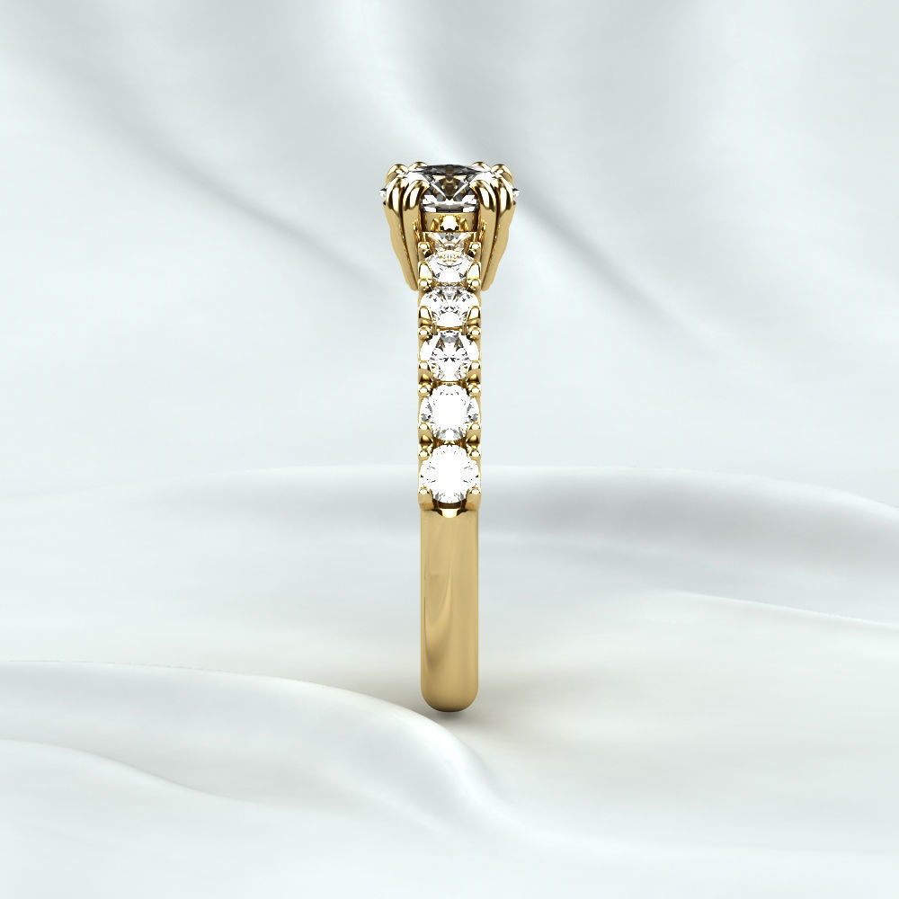 Wedding Golden Ring 3D print model_11