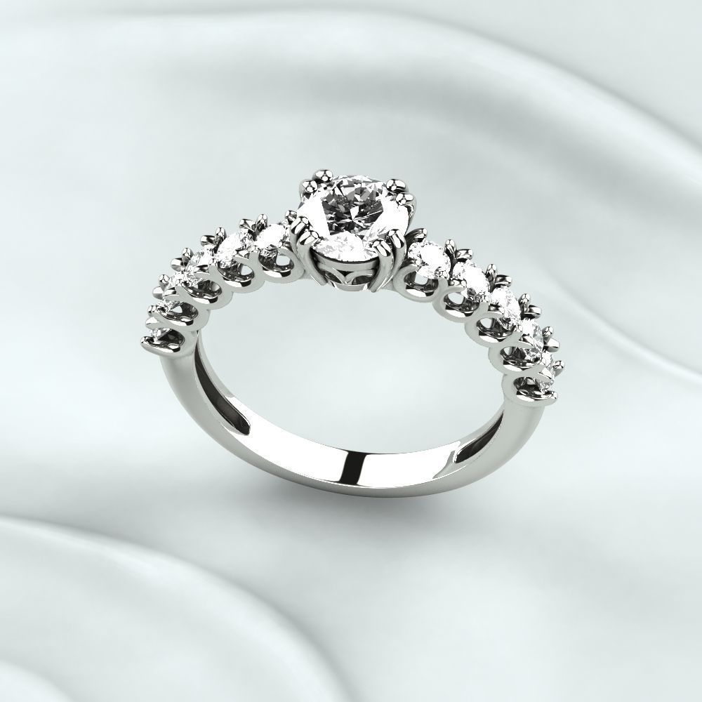 Wedding Golden Ring 3D print model_5