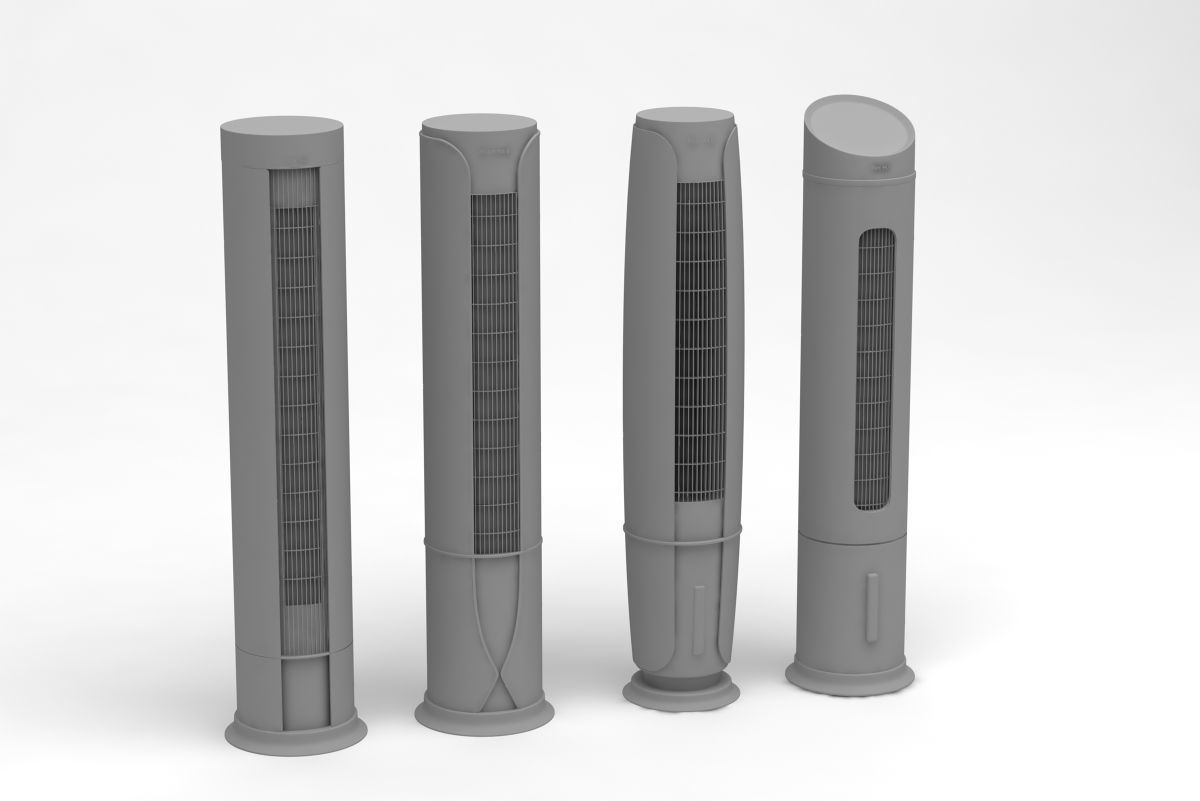 Vertical air conditioner 3D model_3