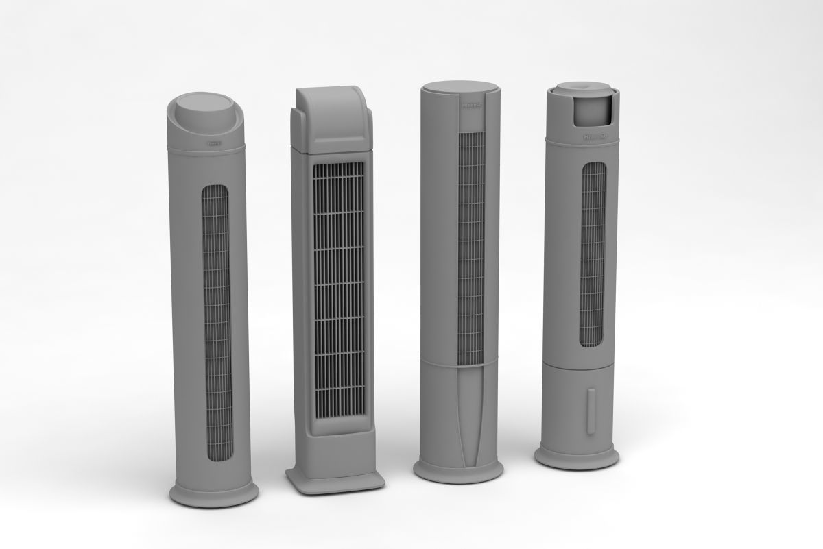 Vertical air conditioner 3D model_2