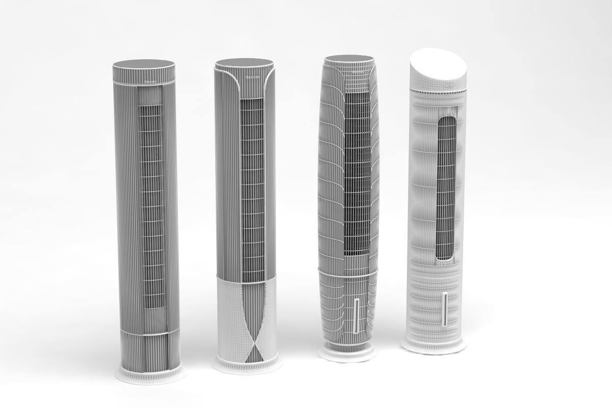 Vertical air conditioner 3D model_5