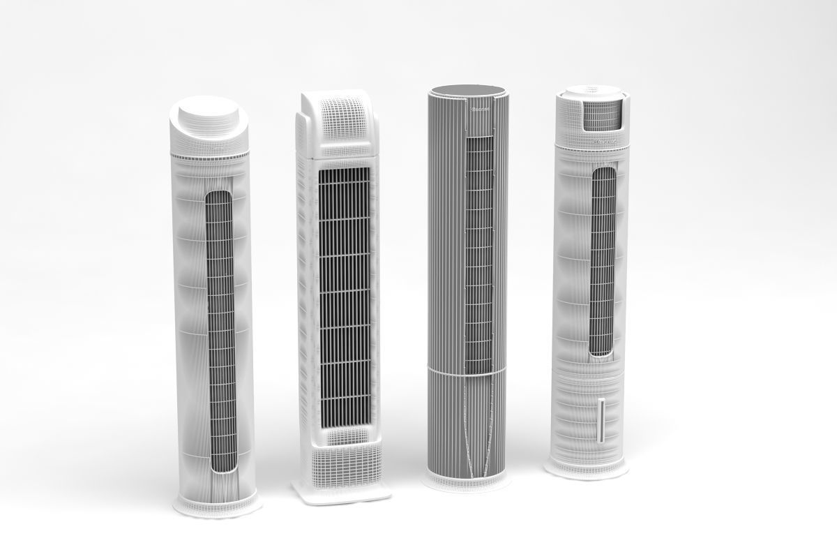 Vertical air conditioner 3D model_4