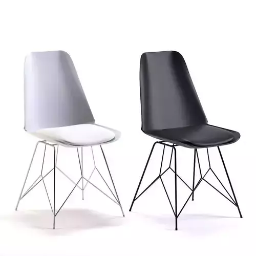 Chair Wire Black and white 3D model