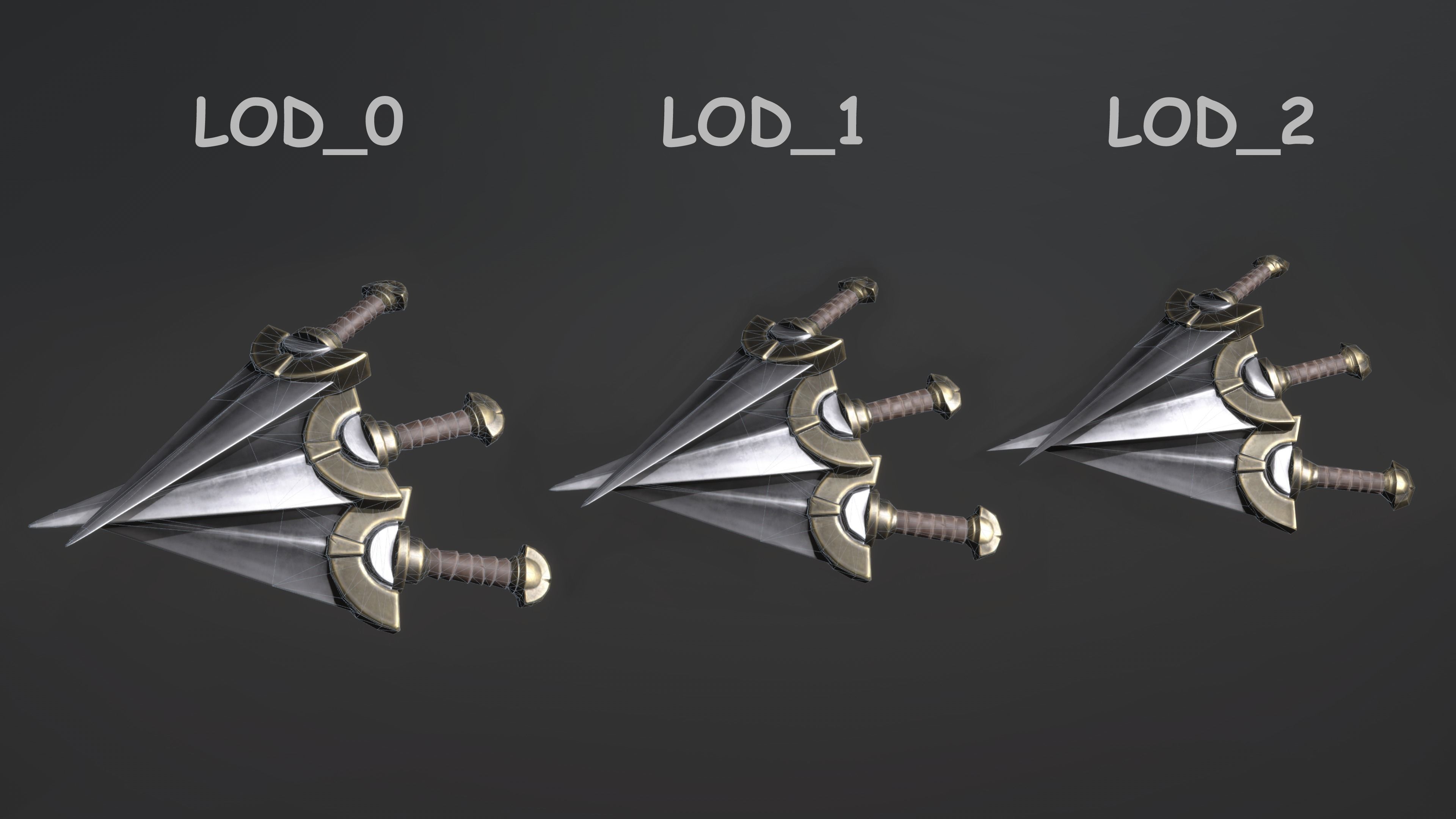 Fantasy Dagger 04 Low-poly 3D model_2