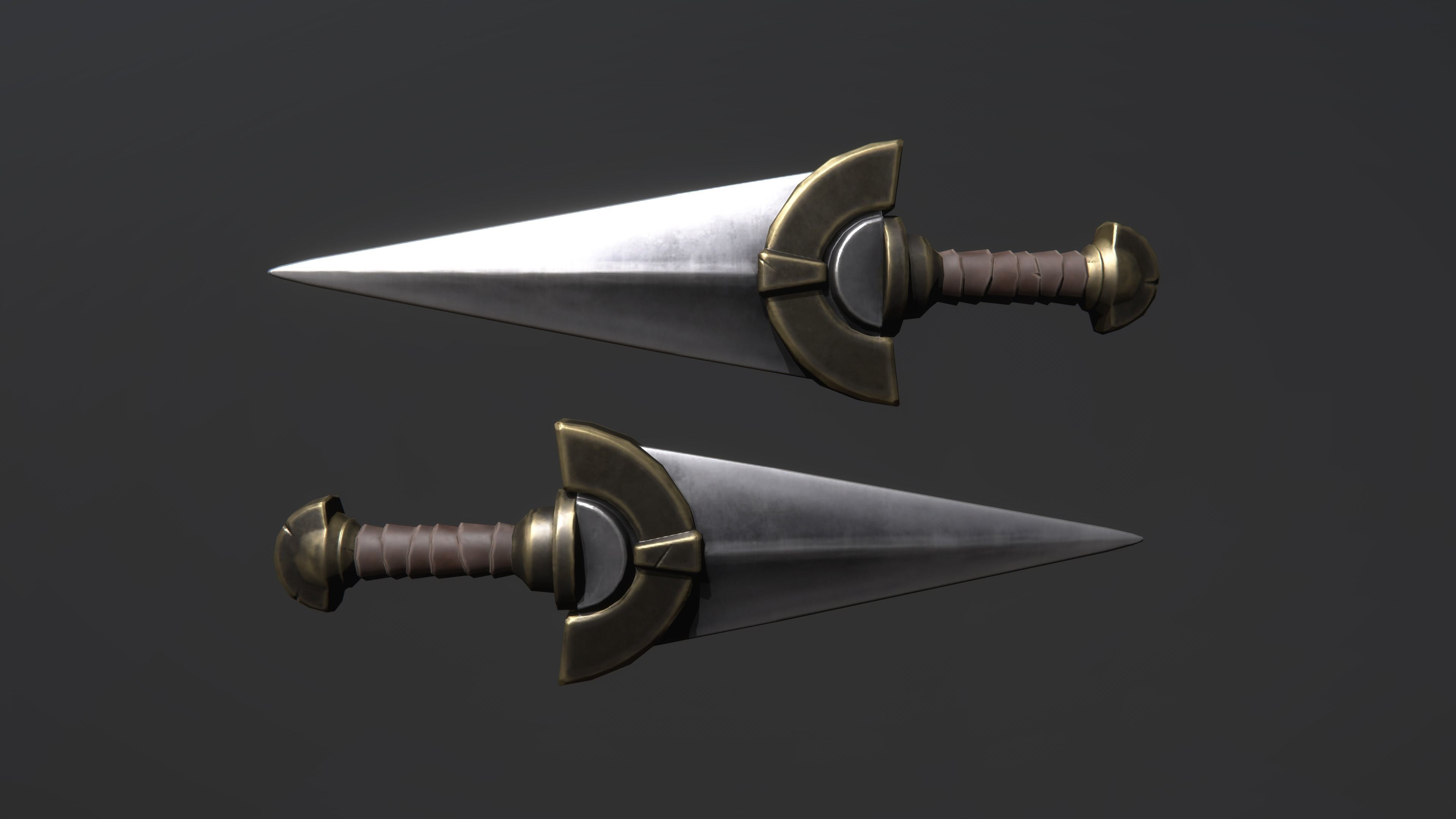 Fantasy Dagger 04 Low-poly 3D model_1