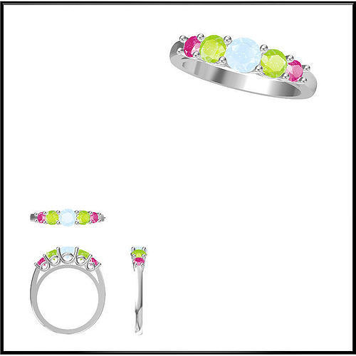 JCD Format White gold color stone rings ring cad 3D print model