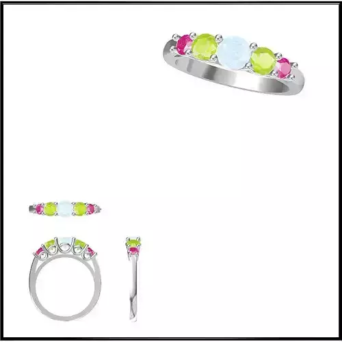 JCD Format White gold color stone rings ring cad 3D print model JCD Format White gold color stone rings ring cad 3D print model