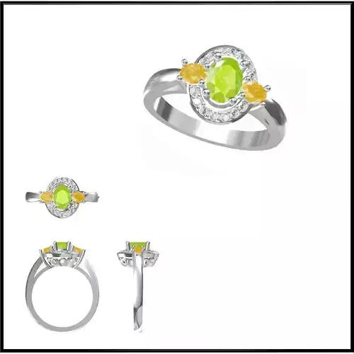 JCD Format  Custom color stone rings jewelers file set