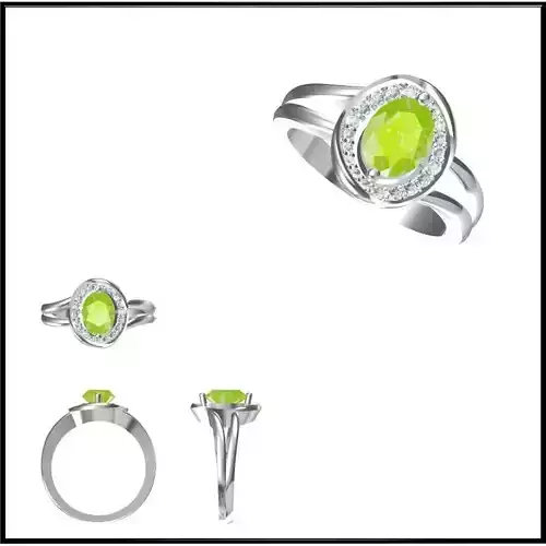 JCD Format  Custom color stone rings cad cam jewelry design
