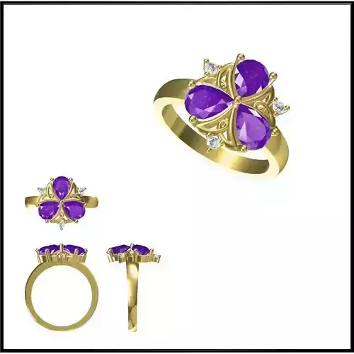 JCD Format Color stonerings sets wax files jewelry