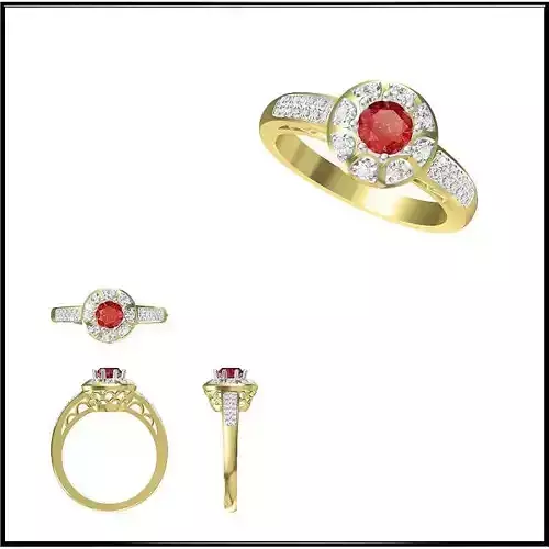 JCD Format Color stonerings sets cad jewellery design course