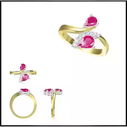 JCD Format  Color stonerings sets 3design price