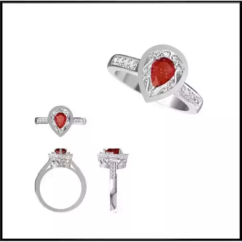 JCD Format Color stonerings sets 3d cad jewelry design