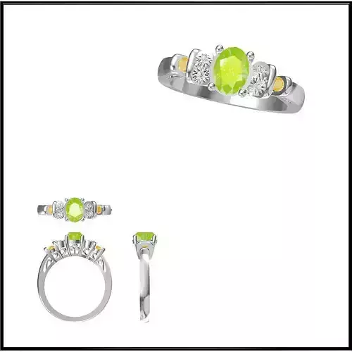 JCD Format Antique color stone rings jewelers file set