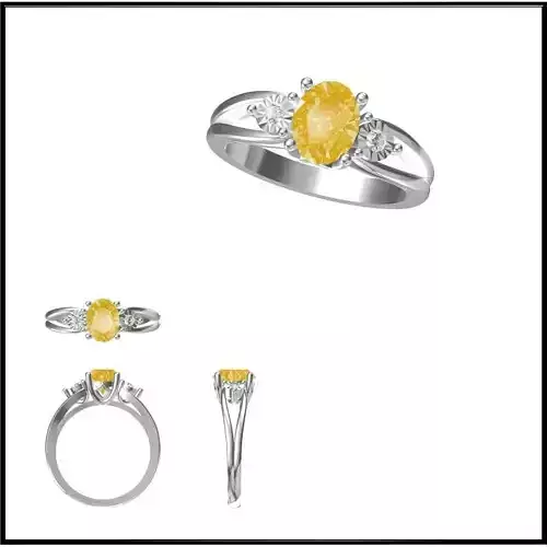 JCD Format Antique color stone rings jewellery design