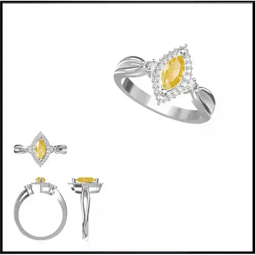 JCD Format Antique color stone rings cad jewellery design course