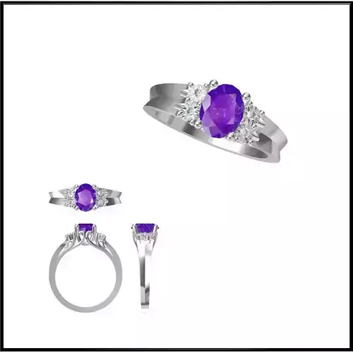 JCD Format Antique color stone rings cad jewellery design