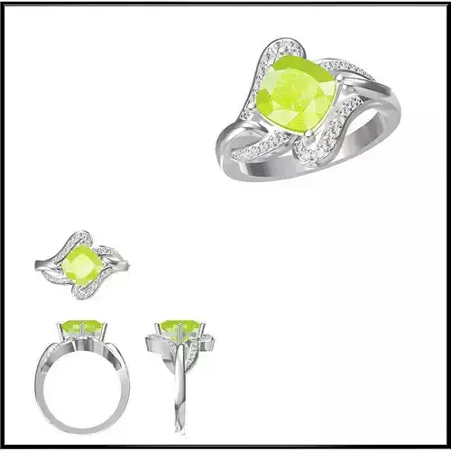 JCD Format Antique color stone rings 3dm jewelry