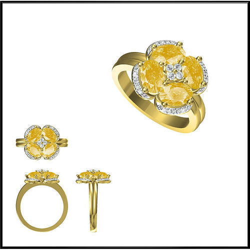 JCD Format  Affordable Color stonerings jewelry design 3D print model