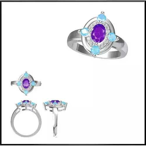 JCD Affordable Color stonerings metal file for jewelry making