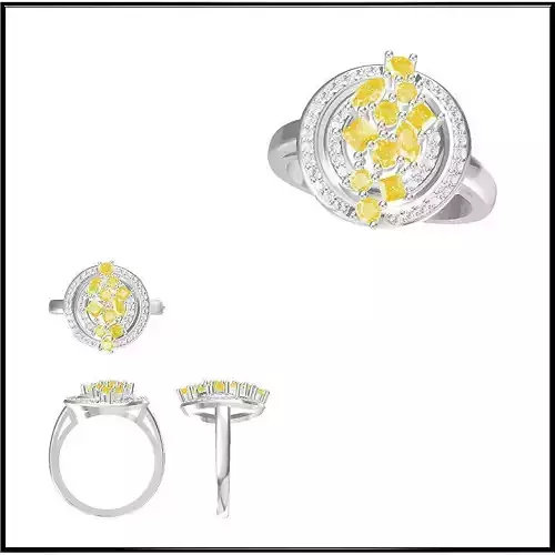 JCD Format  Affordable Color stonerings jewelry cad cam masters 3D print model
