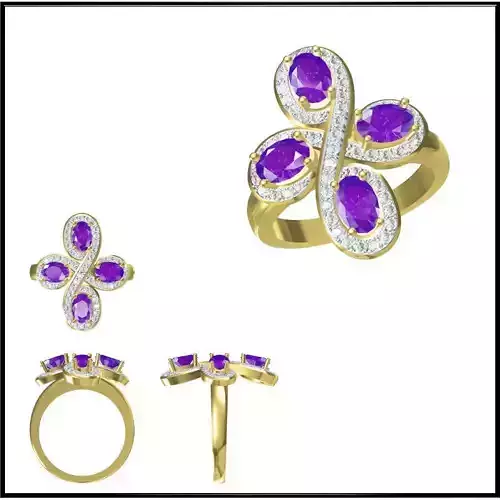 JCD Format Affordable Color stonerings cad Color stonering