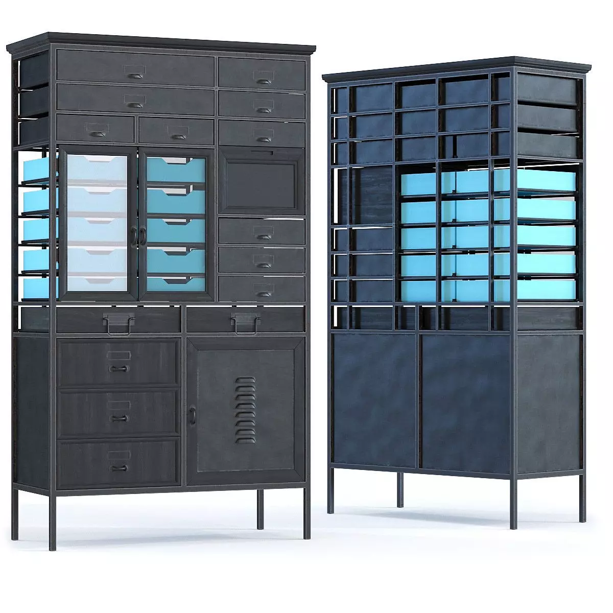 Dresser Art Factory Black 3D model_0