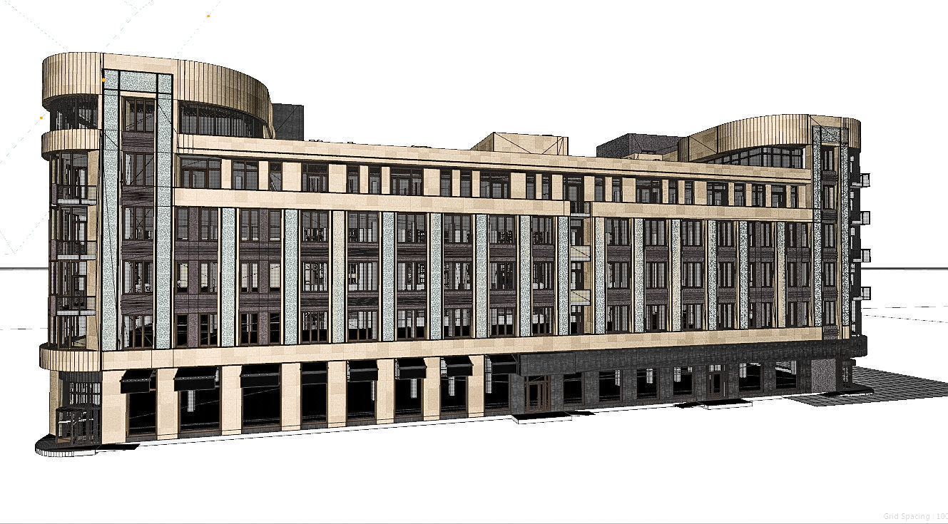 Residential City Building House 3D model_4