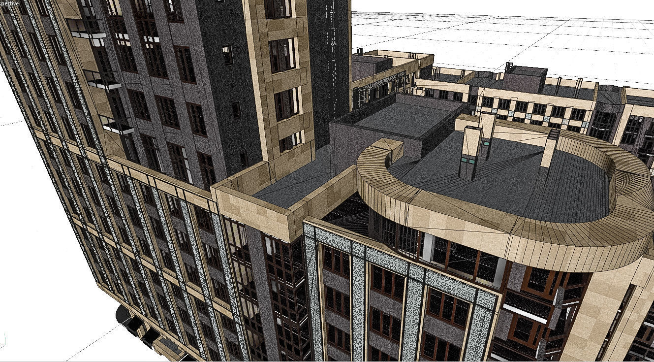 Residential City Building House 3D model_16