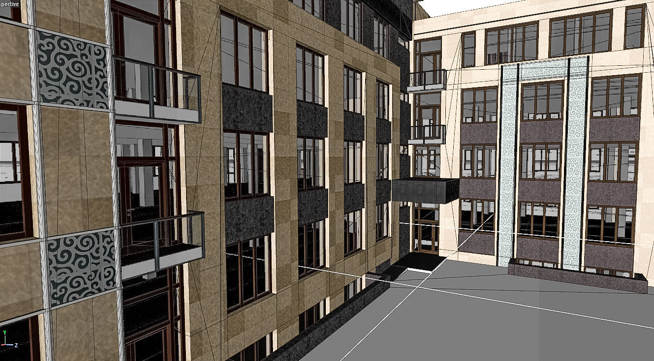 Residential City Building House 3D model_2