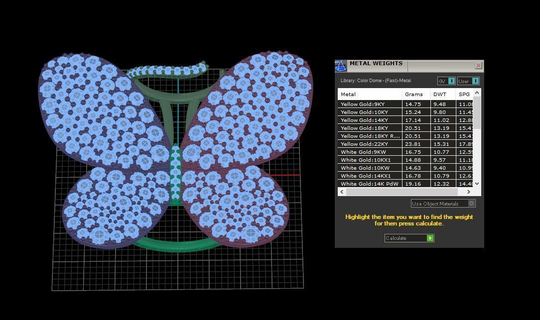 Moving Butterfly Ring with Diamonds  3D print model_7