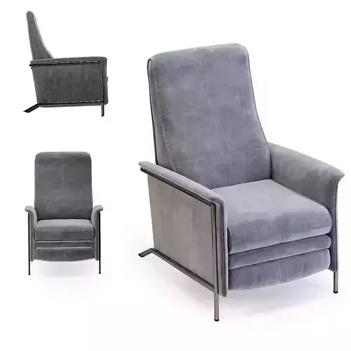 Relax Chair Lazy Velvet Grey