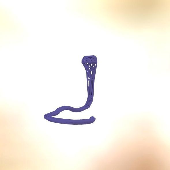 Cobra earring holder 3D print model_19