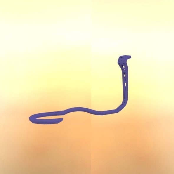 Cobra earring holder 3D print model_16