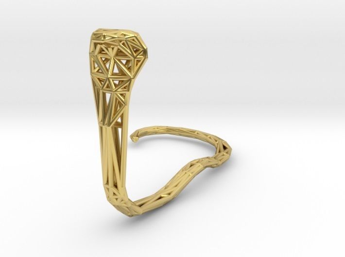 Cobra earring holder 3D print model_35