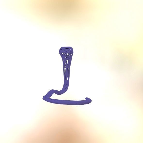 Cobra earring holder 3D print model_20