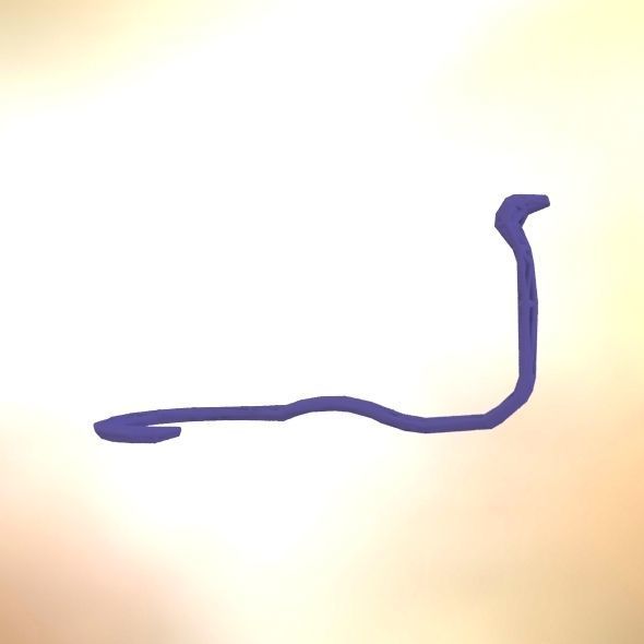 Cobra earring holder 3D print model_14