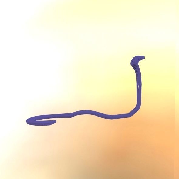 Cobra earring holder 3D print model_15