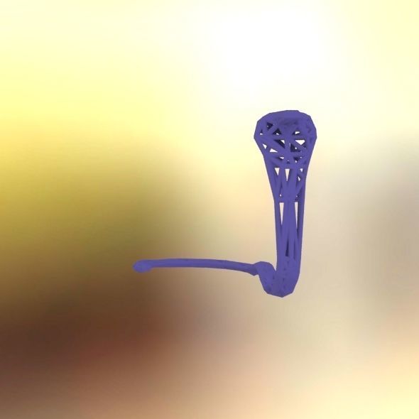 Cobra earring holder 3D print model_33