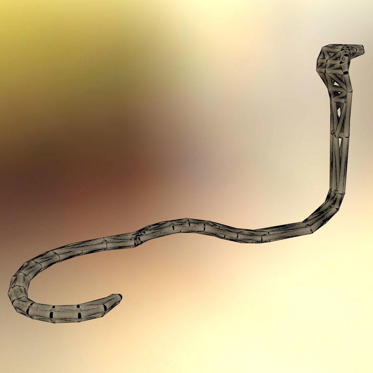 Cobra earring holder 3D print model_6