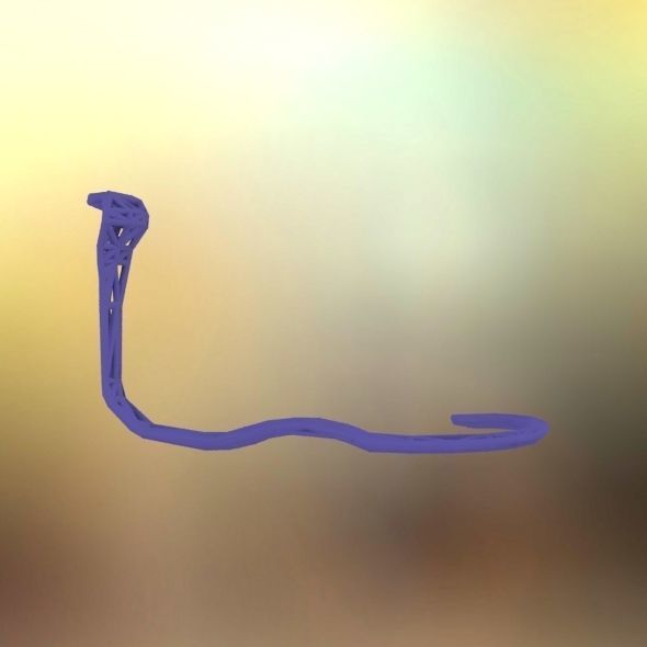 Cobra earring holder 3D print model_26