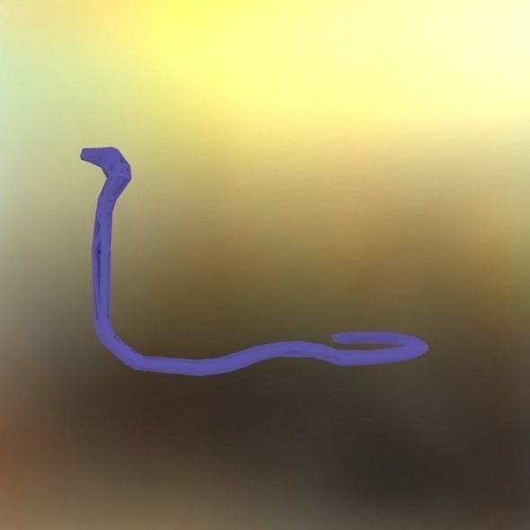 Cobra earring holder 3D print model_28