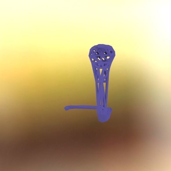 Cobra earring holder 3D print model_32