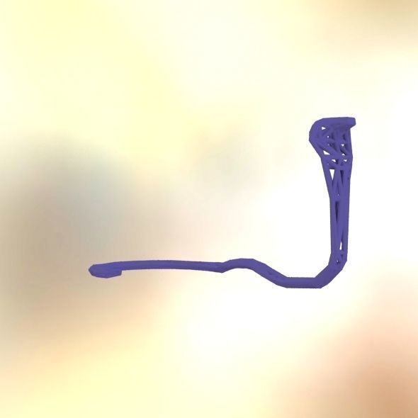 Cobra earring holder 3D print model_12