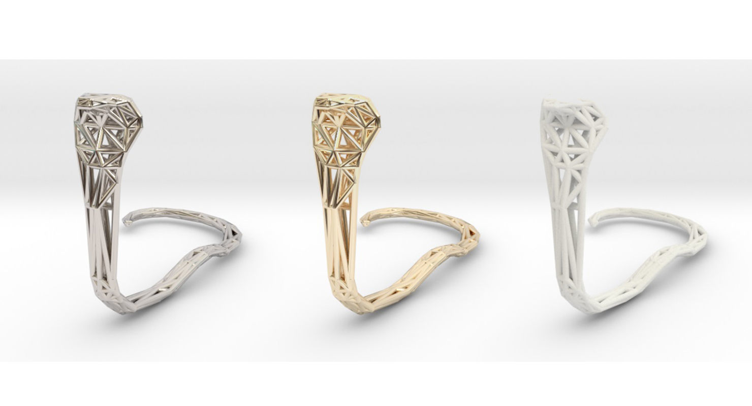 Cobra earring holder 3D print model_2