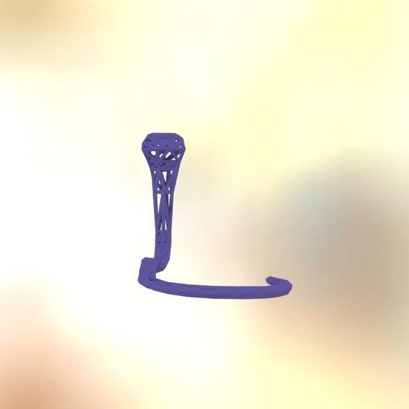 Cobra earring holder 3D print model_21