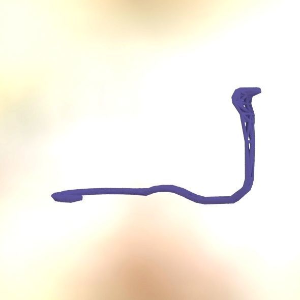 Cobra earring holder 3D print model_13