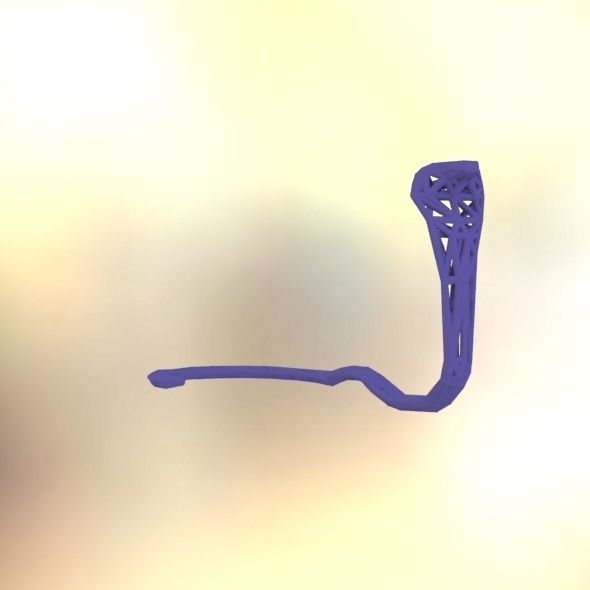 Cobra earring holder 3D print model_11