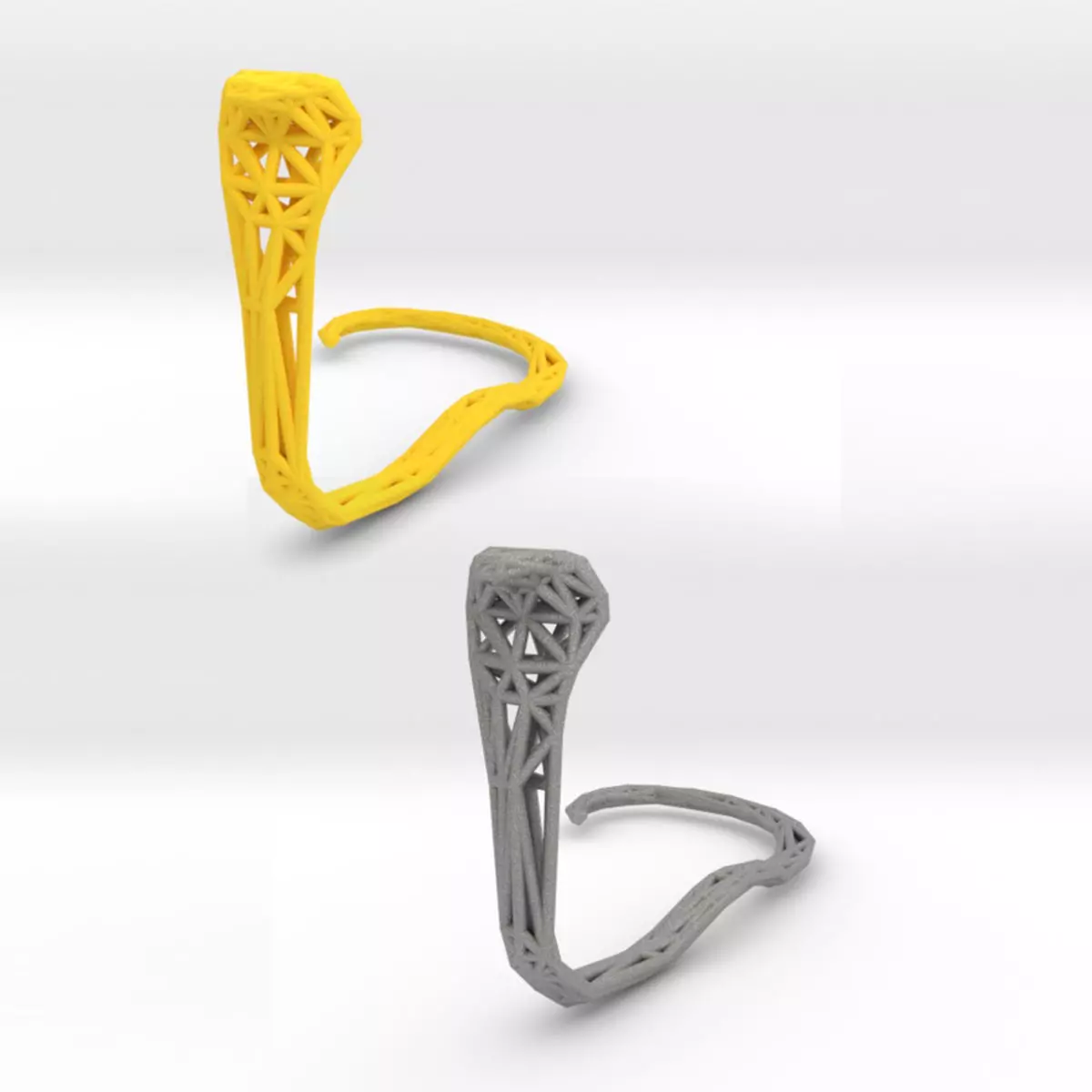 Cobra earring holder 3D print model_0